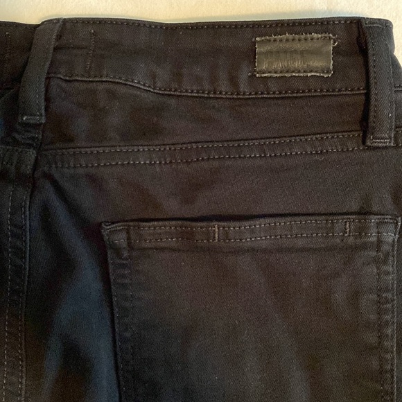 Paige Hoxton Ankle Jacqueline in Black Shadow high rise raw hem Sz 28 - Picture 11 of 16